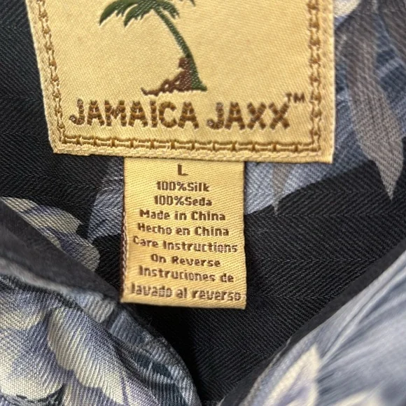 Vintage 100% Silk Jamaica Jaxx Shirt - Picture 4 of 6